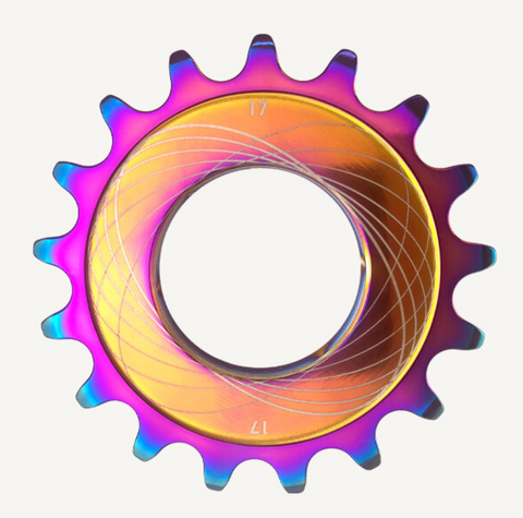 Titanium Oil Slick Coated Track Cog